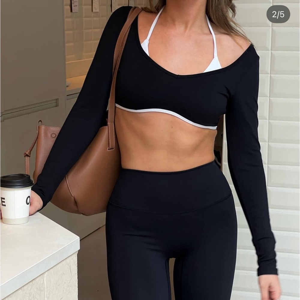 CSB serenity nora two tone long sleeve sports bra